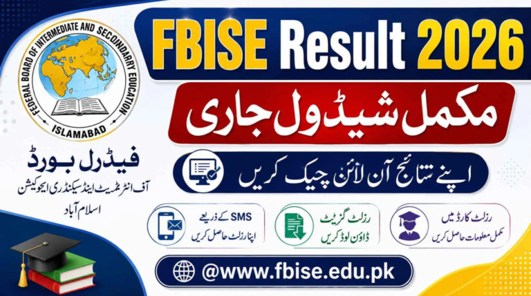 FBISE Result 2026 Date Schedule @www.fbise.edu.pk