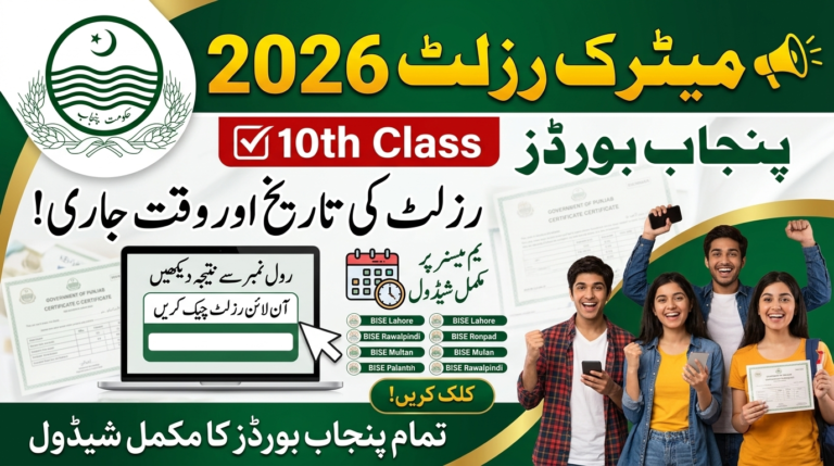 Matric Result Date 2026 Punjab Board